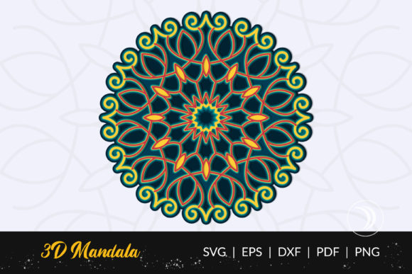 3D Layered Mandala Cut File - Vol 4