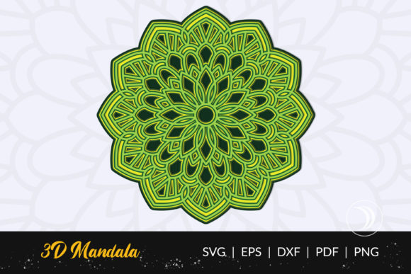 3D Layered Mandala SVG Cut File - Vol 01