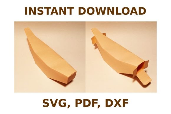Banana Box Template 3D SVG Shapes
