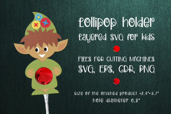 Brownie Lollipop Holder Template 3D SVG