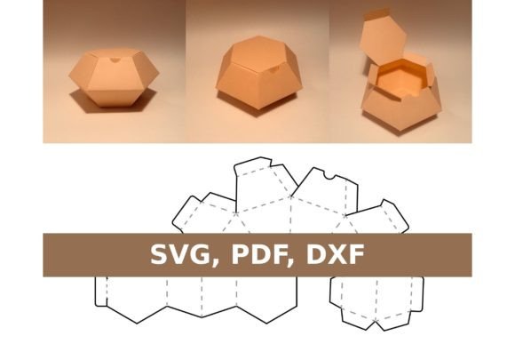 Crystal Box Template – 3D SVG Shapes