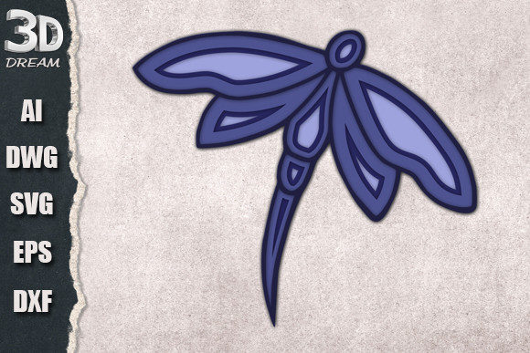 Dragonfly 3D SVG Shapes