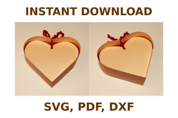 Heart Box Template – 3D SVG Shapes