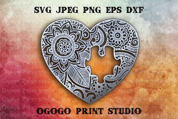 Heart SVG - 3D Layered Mandala