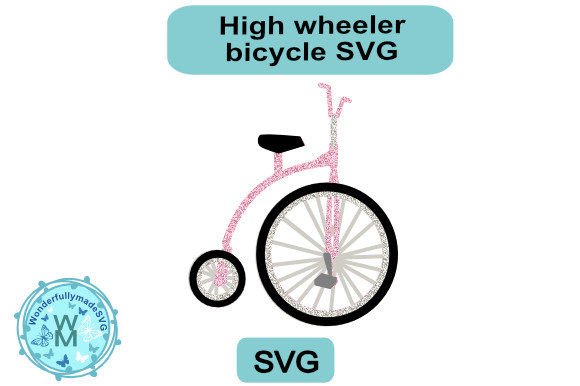 High Wheeler Bicycle Svg 3D SVG Shapes