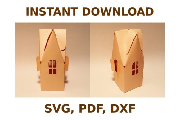 House Gift Box Template – 3D SVG Shapes