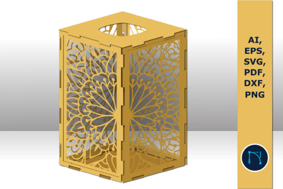 Laser-cut Template for Candle Holder SVG