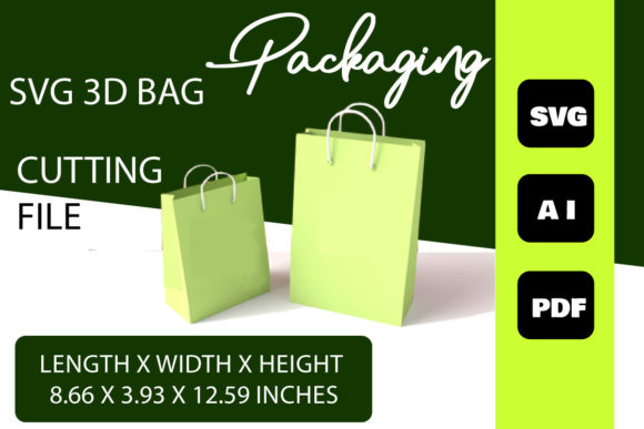 Paper Bag 3D SVG for Gift Boxes