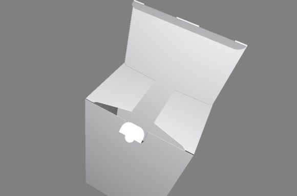 Regular Gift Box with Tongue Lock 3D SVG