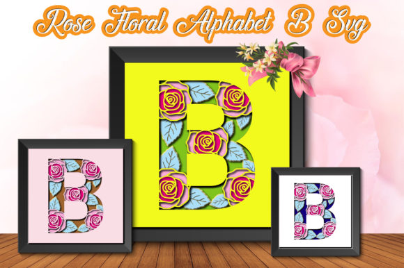 Rose 3D Layer Floral Alphabet B Cut File