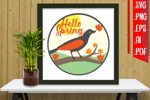 Spring Layered Papercut 3D SVG
