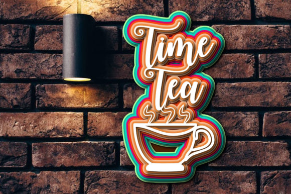 Tea Time 3D SVG Shapes