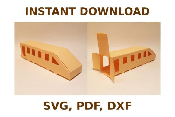 Train Box Template 3D SVG Shapes