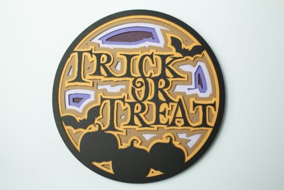 Trick or Treat Layered Design 3D SVG