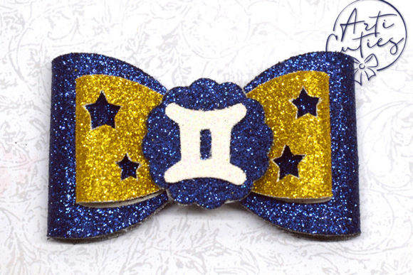 Zodiac Gemini Bow Template 3D SVG Shapes