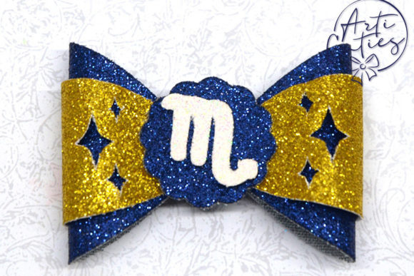 Zodiac Scorpio Bow Template 3D SVG Shapes